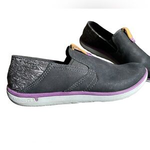Merrell Duskair Black Purple Lightweight Slip On Moc Shoe Women’s Size 7